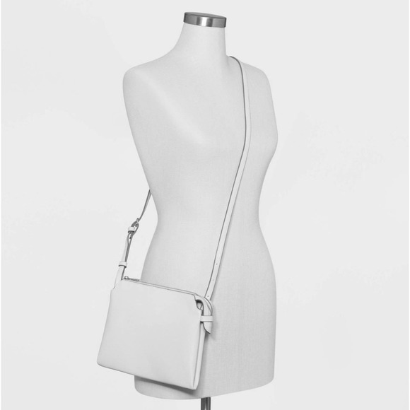 Double Gusset Crossbody or Sling Bag - Peachy Pink 7.5" x 9.75" x 1.5" Free Ship - Picture 4 of 7